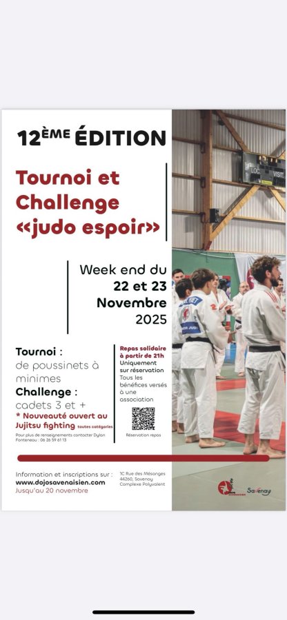Tournoi Challenge "judo espoir" à Savenay